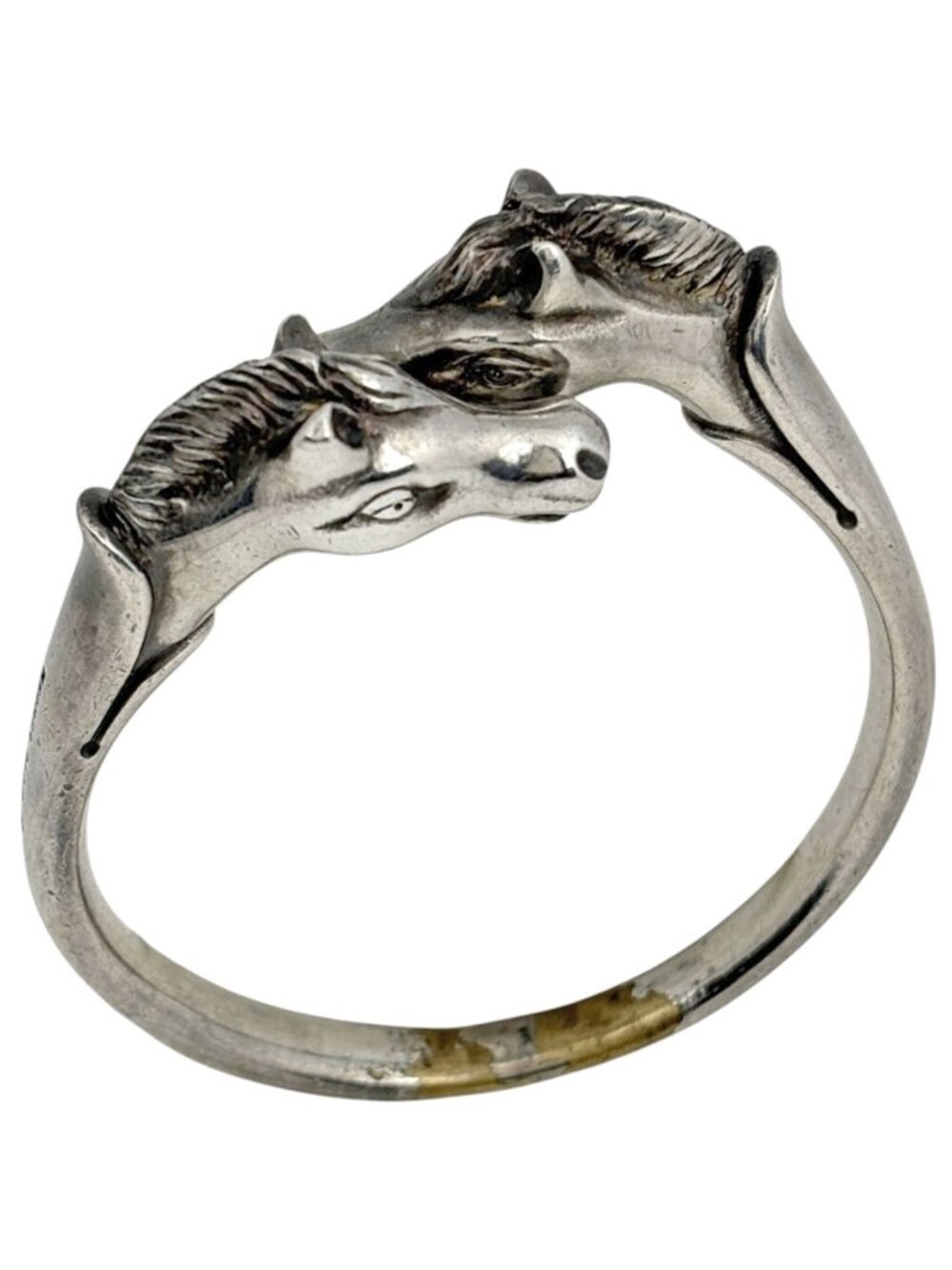 Hermes Bangle Cheval Hose 925 Sterling Silver Bracelet